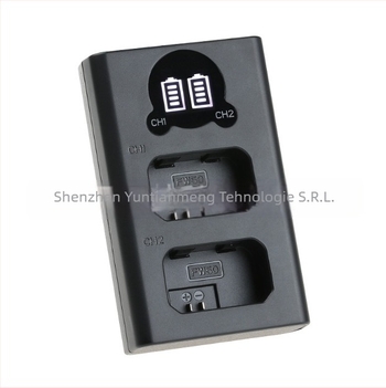 RINGTEAM DL-FW50 Încărcător USB cu două sloturi pentru baterii NP-FW50, compatibil cu Sony A7M2, A7S II și A6500