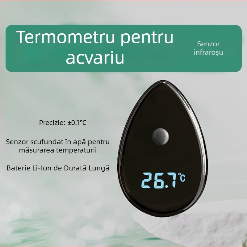 Termometru de apă din carcasa PC; măsoară temperatura apei; tip sondă de intrare; precizie ±0,1°C