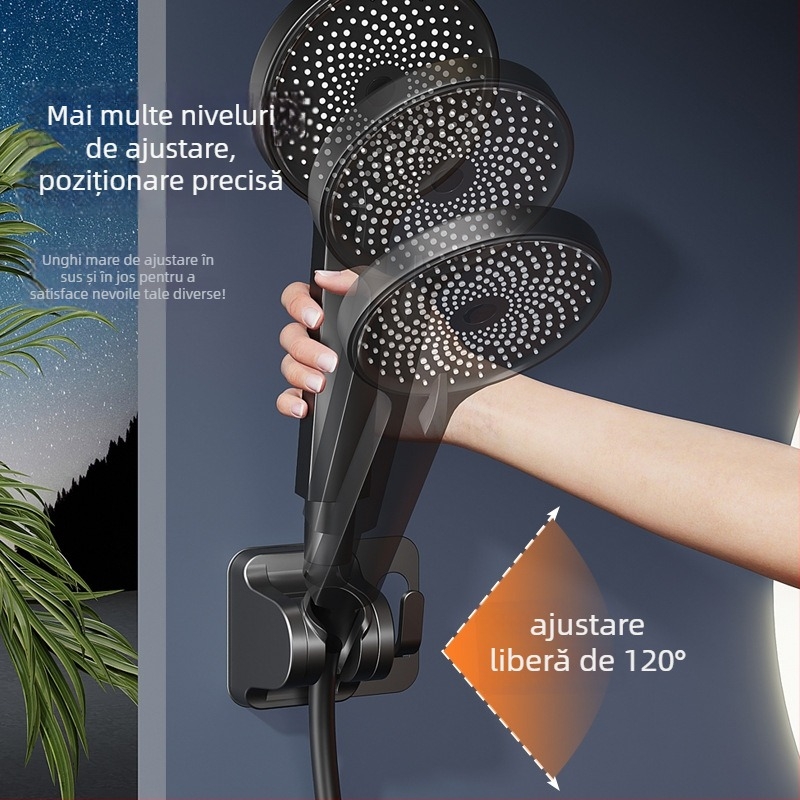 Suport de duș din oțel inoxidabil – fără găuri, bază fără urme, inserție pentru duș, personalizabil