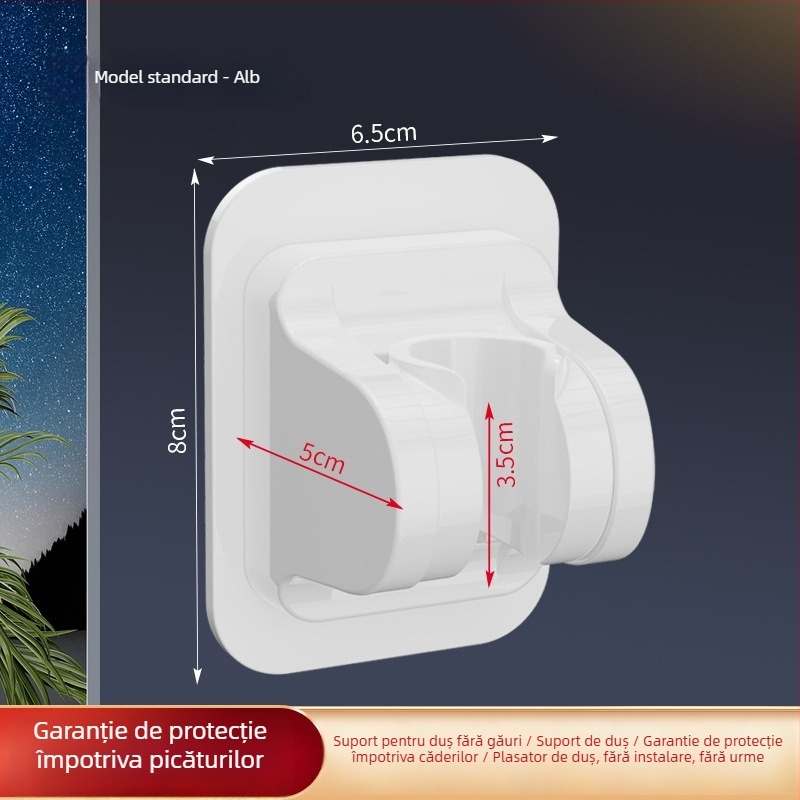 Suport de duș din oțel inoxidabil – fără găuri, bază fără urme, inserție pentru duș, personalizabil