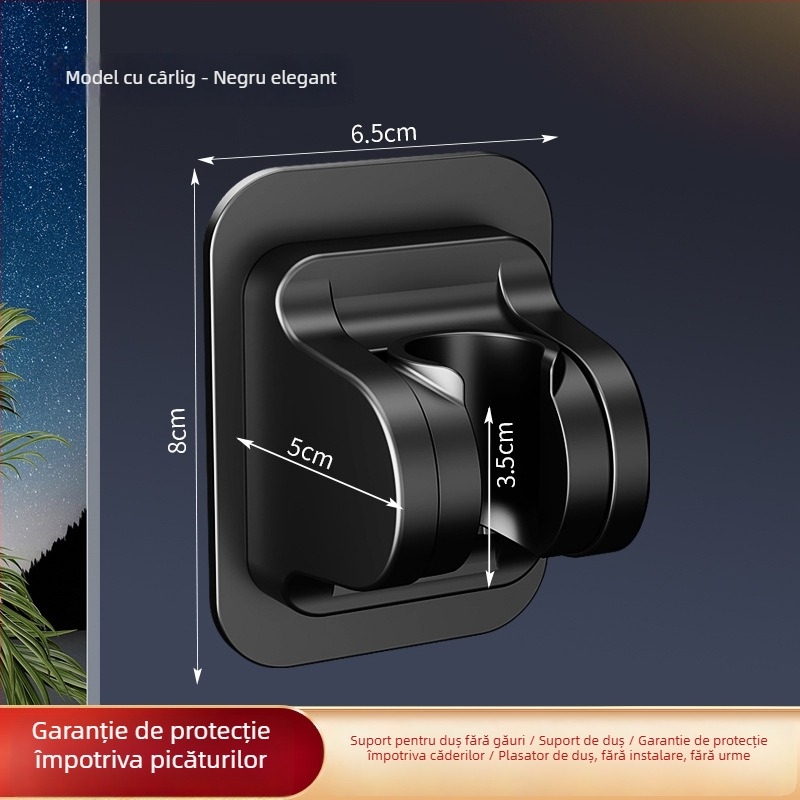 Suport de duș din oțel inoxidabil – fără găuri, bază fără urme, inserție pentru duș, personalizabil