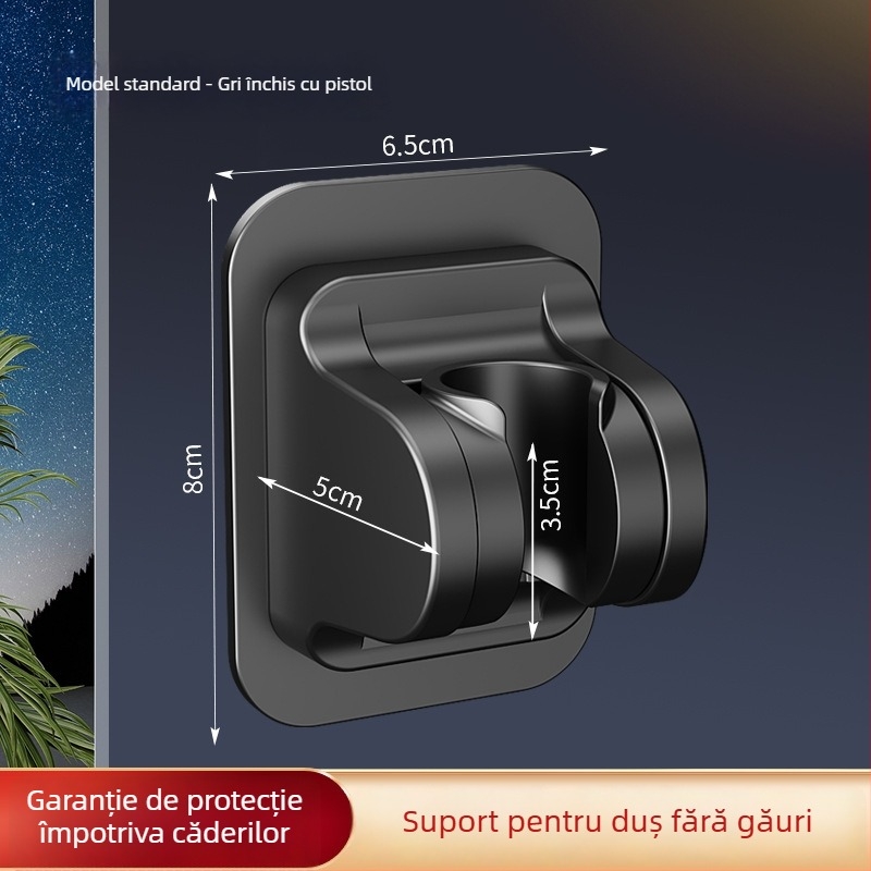 Suport de duș din oțel inoxidabil – fără găuri, bază fără urme, inserție pentru duș, personalizabil