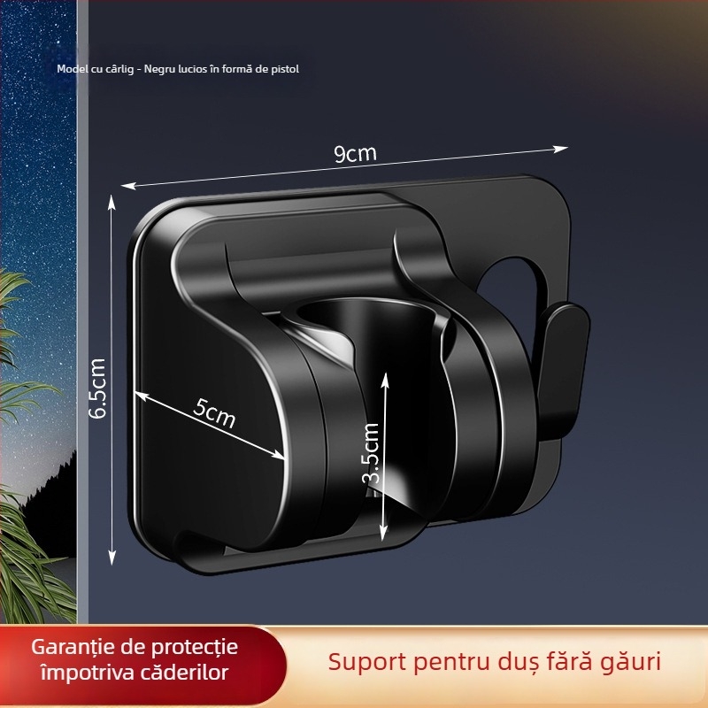 Suport de duș din oțel inoxidabil – fără găuri, bază fără urme, inserție pentru duș, personalizabil