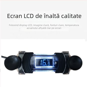 Termometru pentru acvariu, calibrat, cu afișaj dual și detecție TDS a calității apei, carcasă din plastic