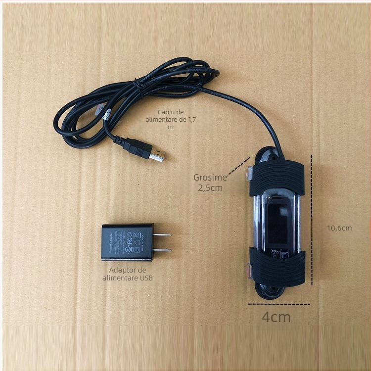 Termometru pentru acvariu, calibrat, cu afișaj dual și detecție TDS a calității apei, carcasă din plastic