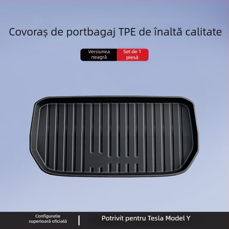 Covorașe pentru portbagaj Tesla Model 3/Y – față și spate, TPE, specifice modelului, fără logo