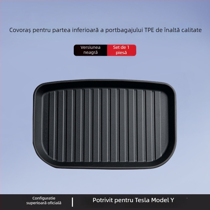 Covorașe pentru portbagaj Tesla Model 3/Y – față și spate, TPE, specifice modelului, fără logo