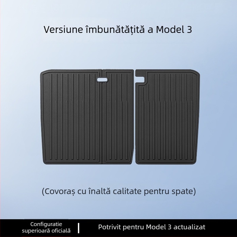 Covorașe pentru portbagaj Tesla Model 3/Y – față și spate, TPE, specifice modelului, fără logo
