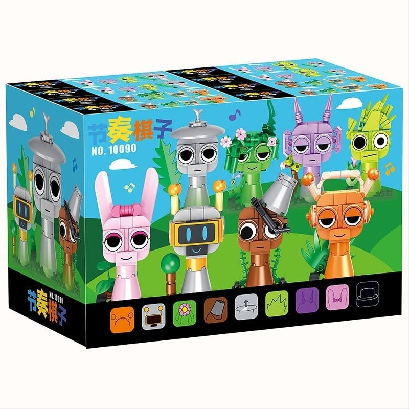 Set de blocuri din ABS plastic cu piese de șah ritmice și minifigurine, cutie muzicală și joc de note, 200–400 piese, 0,6 kg, pentru vârsta 15–35 ani, Brand Lw