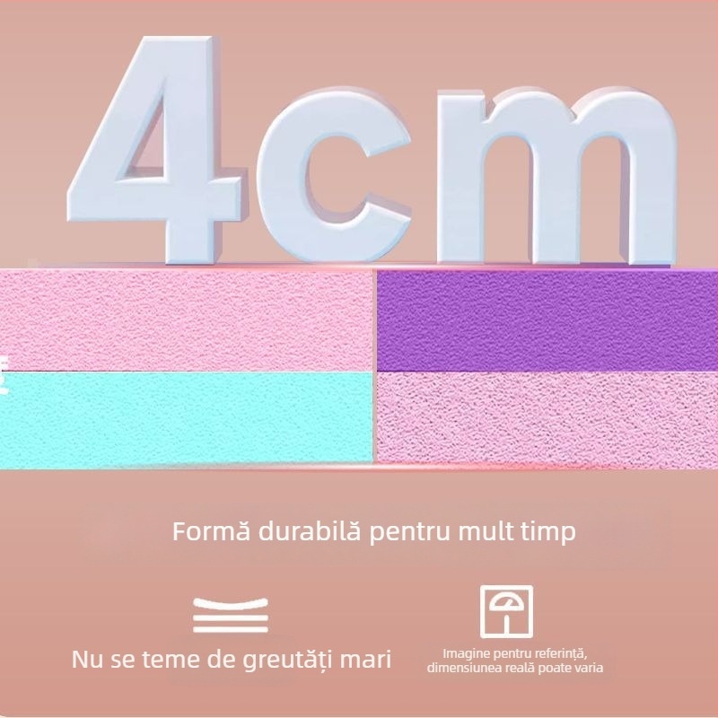 Covor de yoga cu echilibru senzorial, strat moale, EVA, grosime 6 mm, model cu dungi