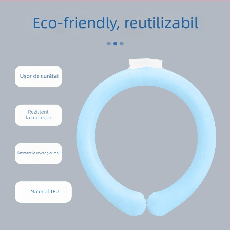 Colier răcoritor pentru gât cu umplutură PCM, material TPU, greutate 120 g, ambalaj 38 buc, pentru prevenirea insolației și răcire