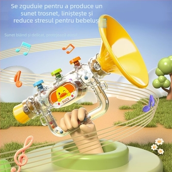 Trompetă din plastic pentru copii – certificare 3C, destinat copiilor 4–6 ani; dezvoltă coordonarea mână-ochi și abilitățile cognitive