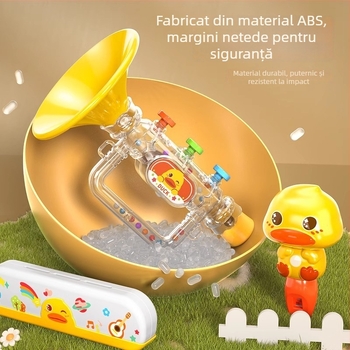 Trompetă din plastic pentru copii – certificare 3C, destinat copiilor 4–6 ani; dezvoltă coordonarea mână-ochi și abilitățile cognitive