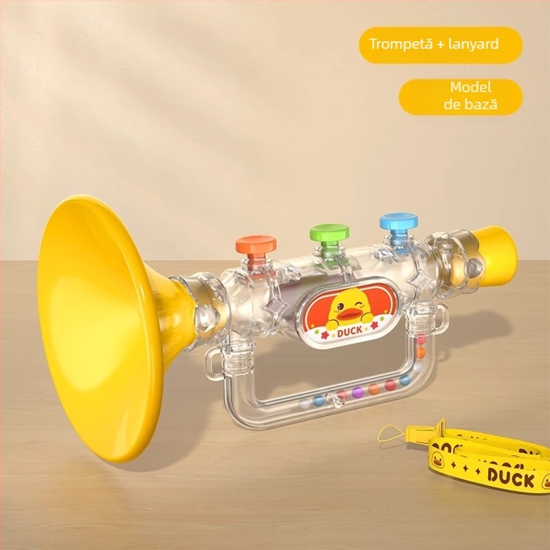 Trompetă din plastic pentru copii – certificare 3C, destinat copiilor 4–6 ani; dezvoltă coordonarea mână-ochi și abilitățile cognitive