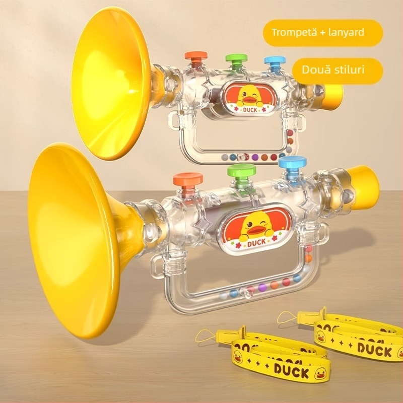 Trompetă din plastic pentru copii – certificare 3C, destinat copiilor 4–6 ani; dezvoltă coordonarea mână-ochi și abilitățile cognitive