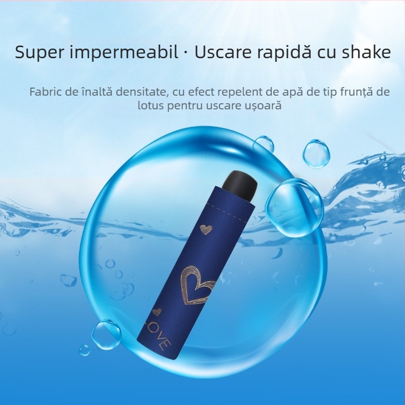 Umbrelă pentru cuplu, design creativ în trend, cadru din oțel cu 8 brațe, deschidere manuală, protecție UV UPF 40+