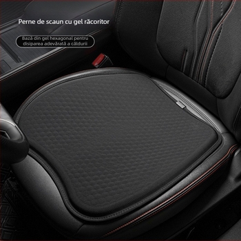 Perna de șezut auto cu gel - monobloc, respirabilă, umplutură gel, suprafață Ice Silk, răcire de vară