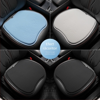 Perna de șezut auto cu gel - monobloc, respirabilă, umplutură gel, suprafață Ice Silk, răcire de vară