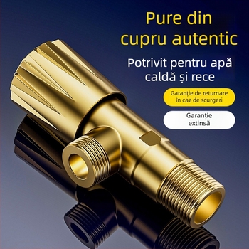 P2833 Robinet unghiular din alamă, montaj în perete, cromat, intrare 4 mm, 0.8-1.2 MPa, pentru toaletă și boiler, design modern minimalist