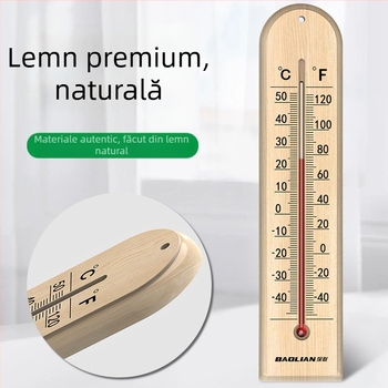 Termometru din sticlă cu tub, tip baston, pentru laborator și uz casnic