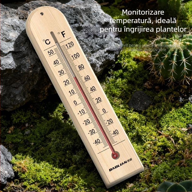 Termometru din sticlă cu tub, tip baston, pentru laborator și uz casnic