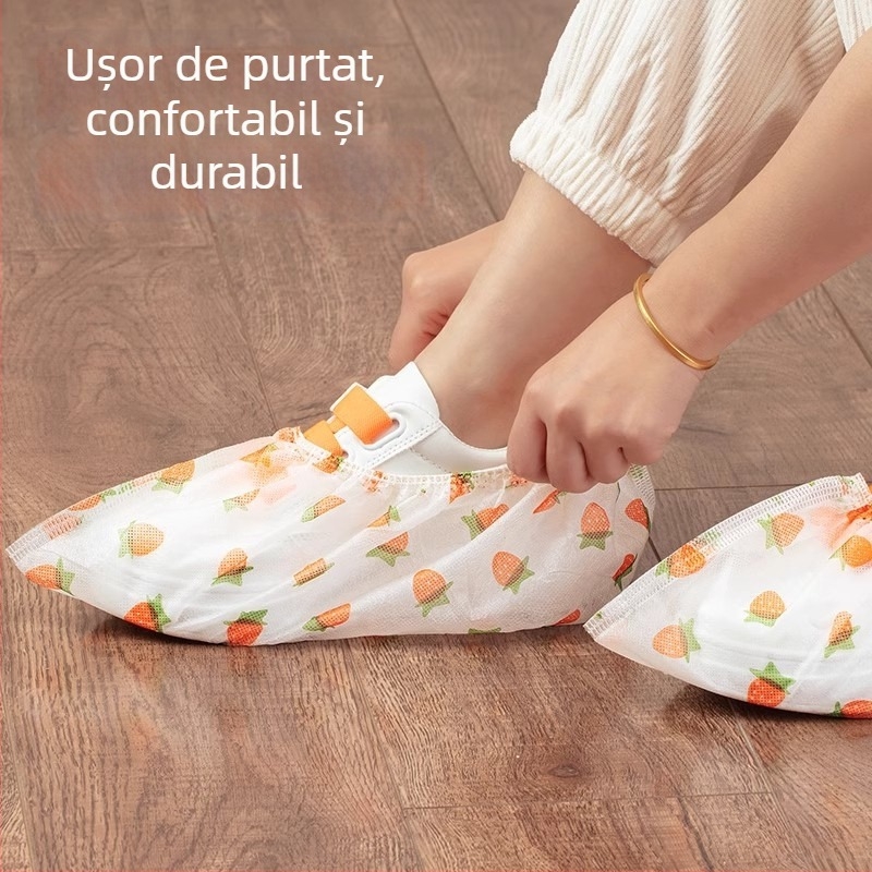 Huse pentru încălțăminte din material nețesut, cu imprimeu desen animat, grosime îngroșată, logo imprimat, personalizabile