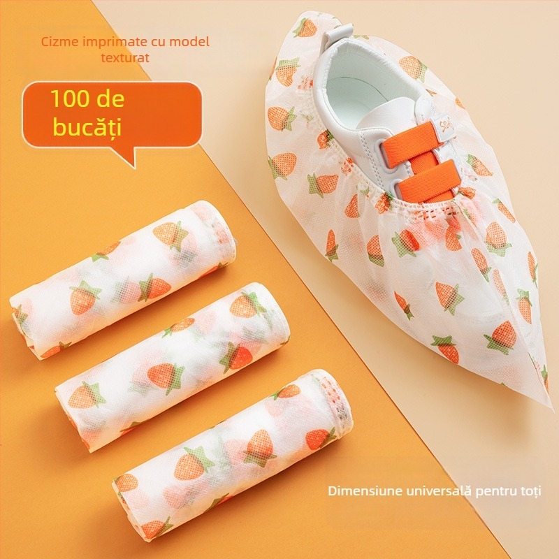 Huse pentru încălțăminte din material nețesut, cu imprimeu desen animat, grosime îngroșată, logo imprimat, personalizabile