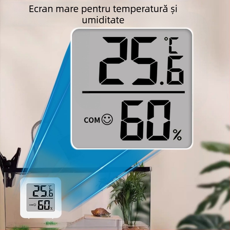 Higrometru pentru incubarea animalelor de companie cu control precis al temperaturii - Giant Lever, Model zmkmmsth, Afișaj digital electronic