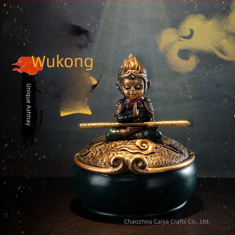 Scrumieră din rășină cu capac — Stil chinezesc nou, Tendință națională, Decorativ cu logo imprimat