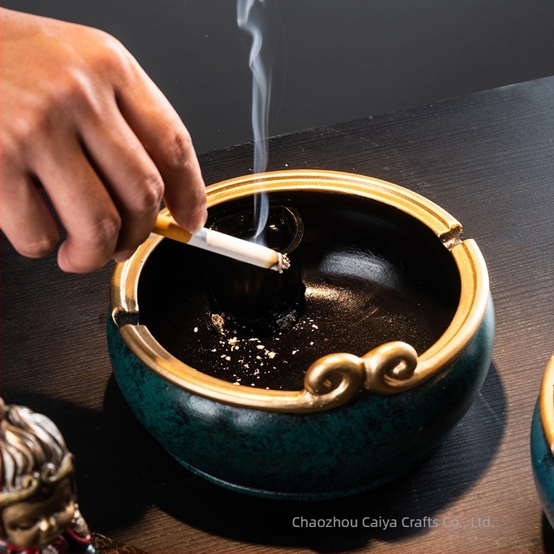 Scrumieră din rășină cu capac — Stil chinezesc nou, Tendință națională, Decorativ cu logo imprimat