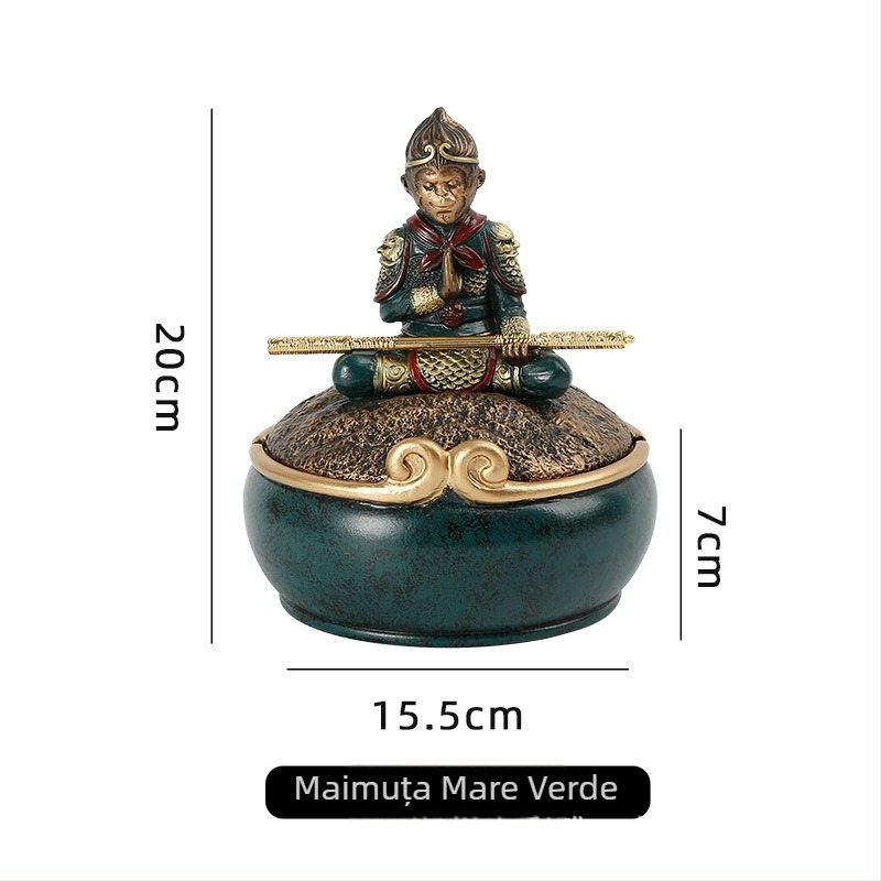 Scrumieră din rășină cu capac — Stil chinezesc nou, Tendință națională, Decorativ cu logo imprimat