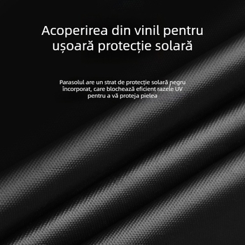 Umbrelă pliabilă cu design pisică desen animat, imprimare logo, UPF>40, 8 brațe din oțel, pânză 190T
