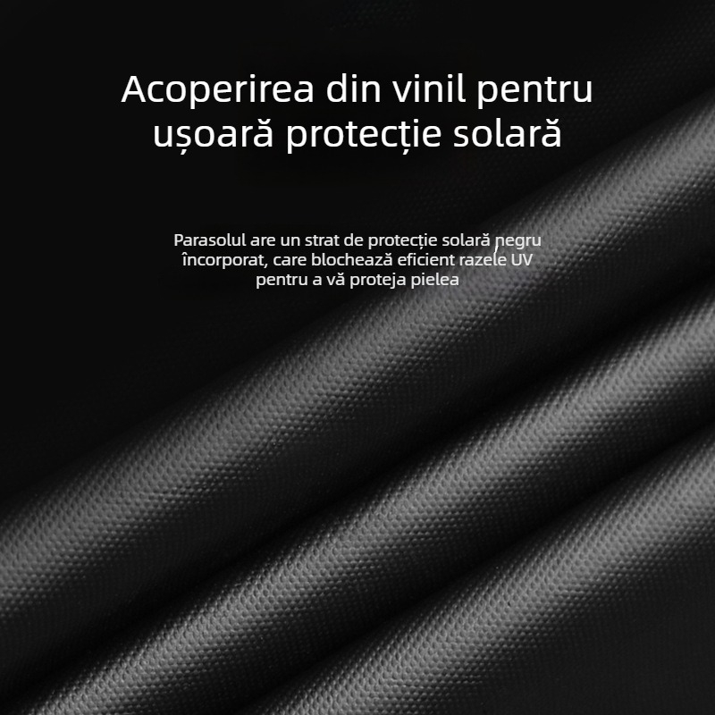 Umbrelă pliabilă cu design pisică desen animat, imprimare logo, UPF>40, 8 brațe din oțel, pânză 190T