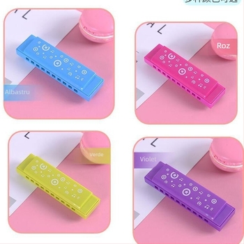 Harmonica pentru copii Bee, monofonică, 10 găuri, capac ABS, orificii de sunet din plastic