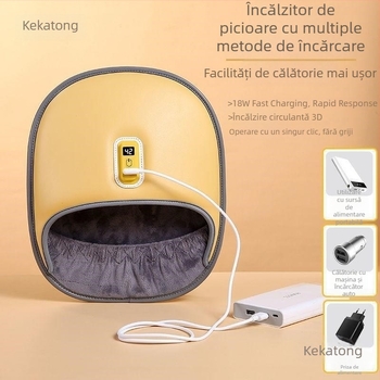 Papuci bărbați cu talpă încălzită, USB – încălzire electrică pentru picioare