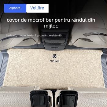 Covoraşe pentru podea Alphard/Vellfire seria 40, rândul central — cașmir sintetic, grosime 1 cm, greutate 1,5 kg, marcă Jie Linmei, fără logo