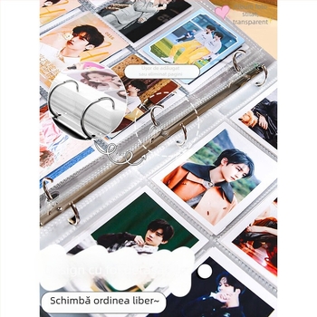 Sihe Culture Album Foto cu Foi Detașabile și Copertă PP, Pagini Transparențe pentru Carduri, 20 de pagini interioare, Cod D04