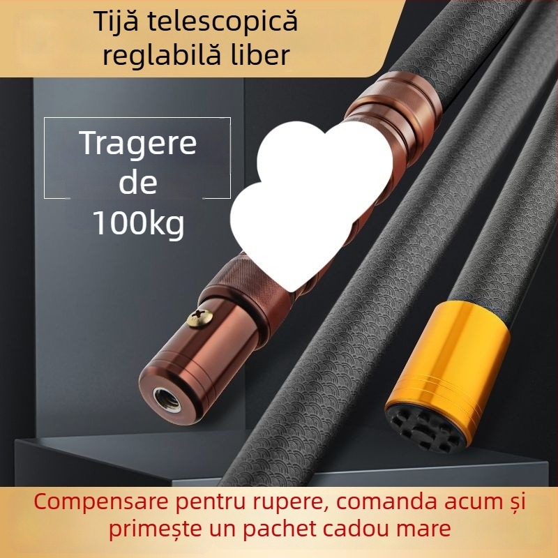 Plasă de pescuit din fibră de carbon cu tijă telescopică ultratare — scalabilă, multifuncțională