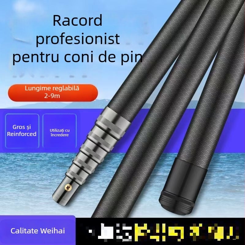 Plasă de pescuit din fibră de carbon cu tijă telescopică ultratare — scalabilă, multifuncțională