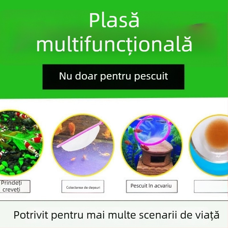 Plasă de pescuit manual pentru acvariu, plasă pentru peștișori aurii, plasă pentru acvariu — Material: 1