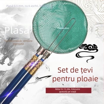 Set de țevi pentru plasă de pescuit din fibră de sticlă – braț dublu, neextensibil