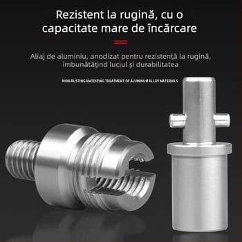 Conector pentru plasă din aliaj de aluminiu, anti-rotire, adaptor cu conectare rapidă pentru tijă de plasă, 8 mm universal, 20 g