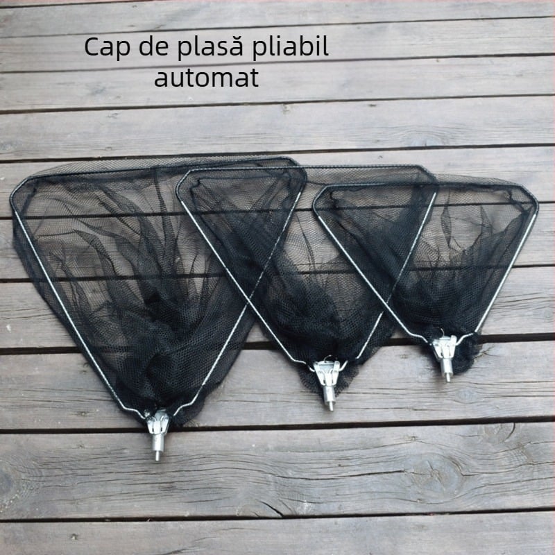 Plasă de pescuit triunghiulară pliabilă - plasa nano, ușoară, anti-încâlcire; Materialul plasei: 1