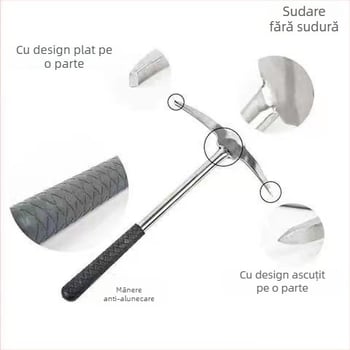 Echipament de pescuit pe gheață pentru iarnă – oțel inoxidabil, ice chisel, ice pick, ice net holder, ice breaker
