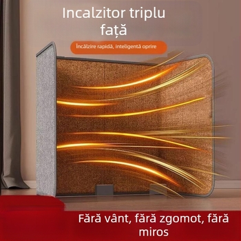 Padă încălzitoare pentru picioare de birou, cu telecomandă și încălzire USB/priză