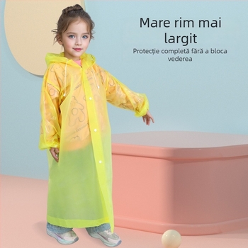 Pelerină de ploaie pentru copii din EVA, poncho într-o singură bucată, portabil pentru activități în aer liber
