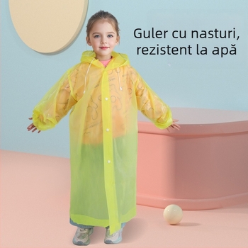 Pelerină de ploaie pentru copii din EVA, poncho într-o singură bucată, portabil pentru activități în aer liber