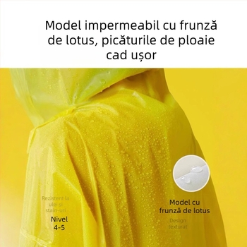 Poncă de ploaie EVA pentru adulți, țesătură groasă, strat impermeabil cu adeziv PU