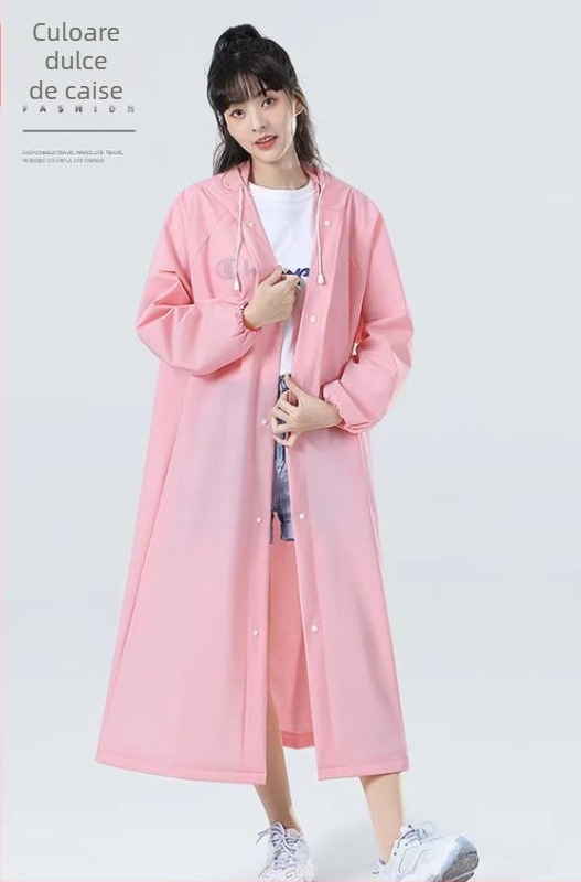 Poncă de ploaie EVA pentru adulți, țesătură groasă, strat impermeabil cu adeziv PU