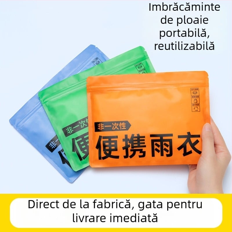 Poncă de ploaie EVA pentru adulți, țesătură groasă, strat impermeabil cu adeziv PU